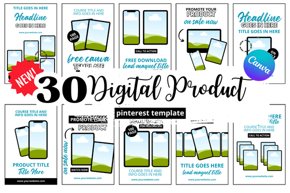 Download 30 Digital Product Pinterest Pin - Pinterest pin Collection