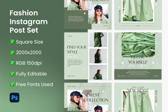 Download Fashion Instagram Post Set - Post set Collection