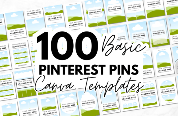 Download 100 Basic Pinterest Pin Canva Templates - Pinterest pin Collection