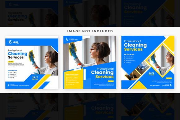 Download Cleaning Service Social Media Post Set - Post set Collection