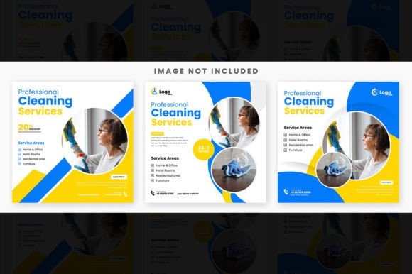 Download Cleaning Service Social Media Post Set - Post set Collection