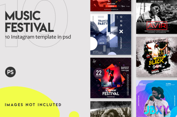Download Music Festival Instagram Post Set - Post set Collection